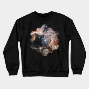 Tarantula Nebula JWST hexagonal shape Stars Galaxy Gorgeous Crewneck Sweatshirt